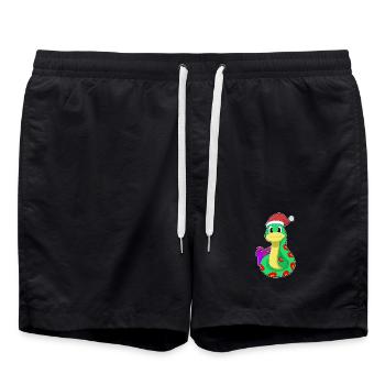 Serpent Noël Noël chapeau - Short de bain - noir - Devant - AI Model Male 185 light (185cm)
