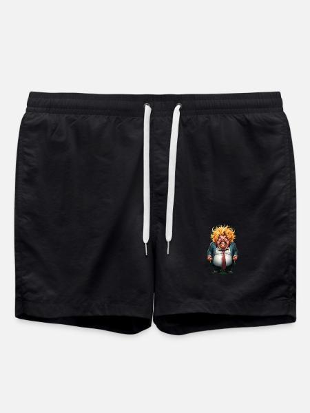 Angry Citizen Caricature - Swim Trunks - black