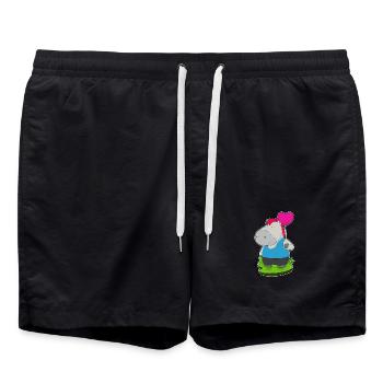 Ballon de cheval - Short de bain - noir - Devant - AI Model Male 185 light (185cm)