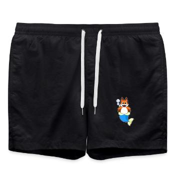 Renard sirène - Short de bain - noir - Devant - AI Model Male 185 light (185cm)