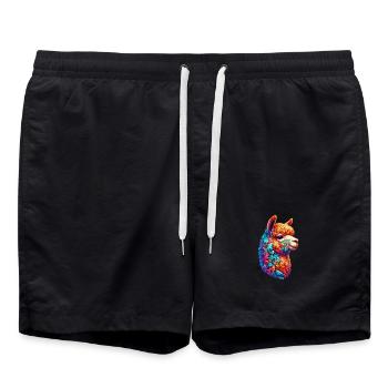 Alpaga - Short de bain - noir - Devant - AI Model Male 185 light (185cm)