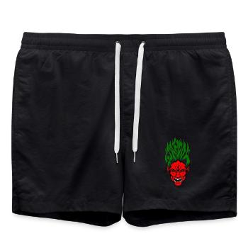 Stapooa couleur démoniaque - Short de bain - noir - Devant - AI Model Male 185 light (185cm)