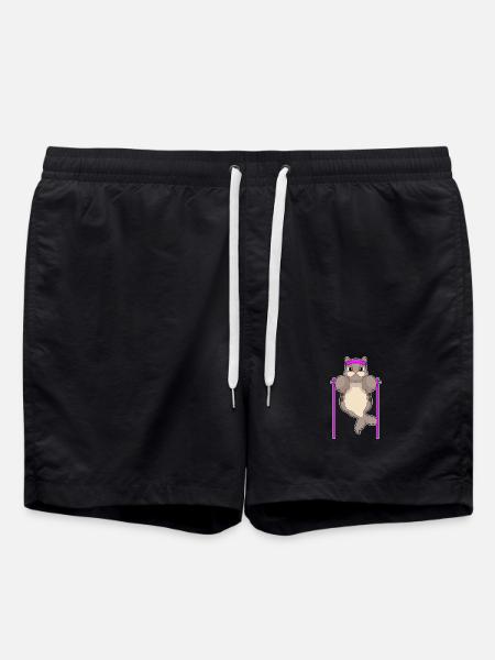 Seal Bodybuilder Pull-ups Bodybuilding - Swim Trunks - black