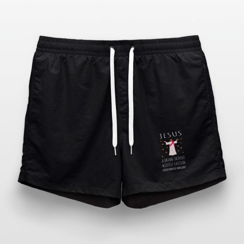 Jesus - A Brown-Skinned Middle-Eastern Immigrant Swim Trunks