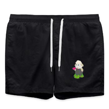 Mouton Marié Costume Mariage - Short de bain - noir - Devant - AI Model Male 185 light (185cm)