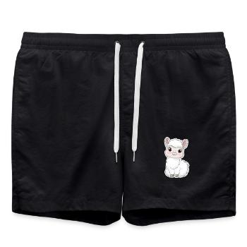 Lama Alpaga Lama Lama Cadeau Animal - Short de bain - noir - Devant - AI Model Male 185 light (185cm)