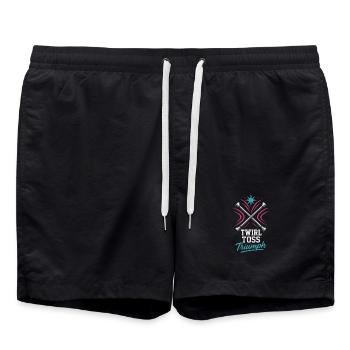 Bâton Twirler Majorette Captain Squad Club - Short de bain - noir - Devant - AI Model Male 185 light (185cm)