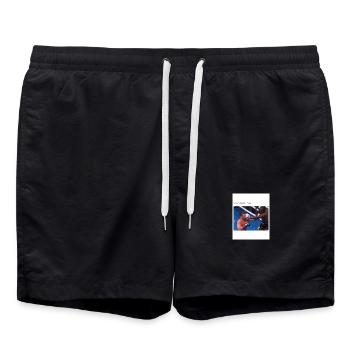Box-Moment am Sonntag - Badeshorts - Schwarz - Vorne - AI Model Male 185 light (185cm)