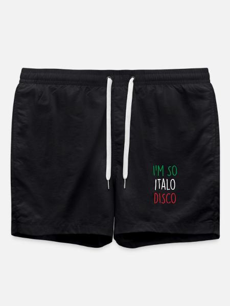 Italo Disco - Swim Trunks - black