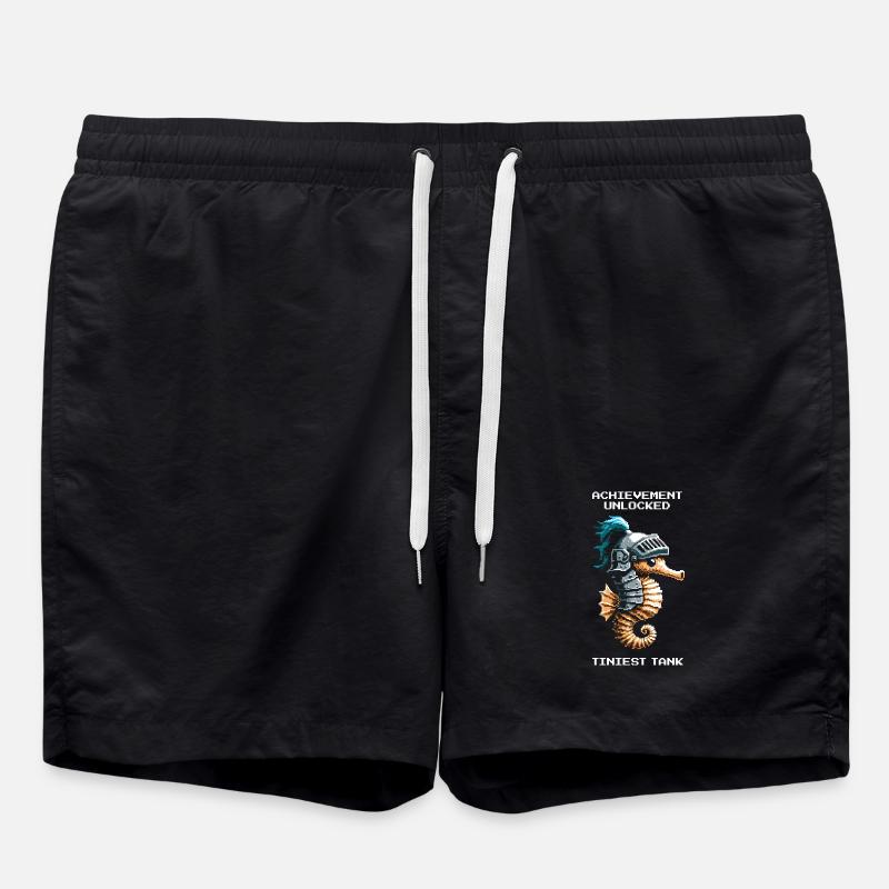 Succès : plus petit char | Hippocampe - Short de bain - noir