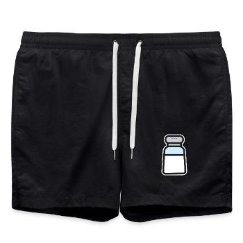 Salz - Badeshorts - Schwarz - Vorne - AI Model Male 185 light (185cm)
