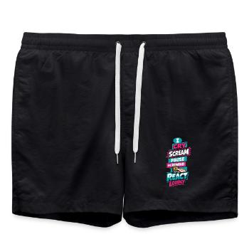 Anime Fangirl Screams Anime Reaction - Swim Trunks - black - Front - AI Model Male 185 light (185cm)