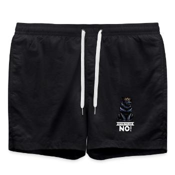 Before You Ask Black Shepherd Shepherds - Swim Trunks - black - Front - AI Model Male 185 light (185cm)