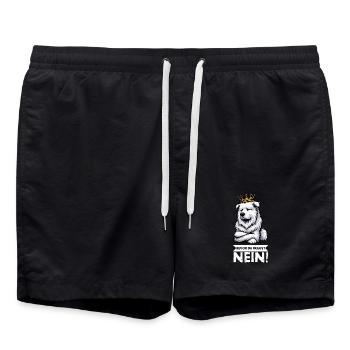 Before you ask: White Shepherd Shepherd - Swim Trunks - black - Front - AI Model Male 185 light (185cm)