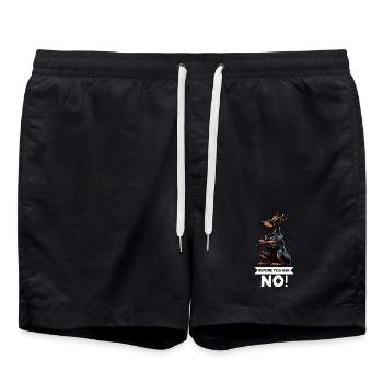 Before You Ask Dobermann Dobermannbesitzer - Swim Trunks - black - Front - AI Model Male 185 light (185cm)