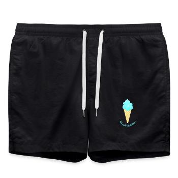 Reißleine ziehen Quote Eis Eiscreme Softeis Sommer - Badeshorts - Schwarz - Vorne - AI Model Male 185 light (185cm)