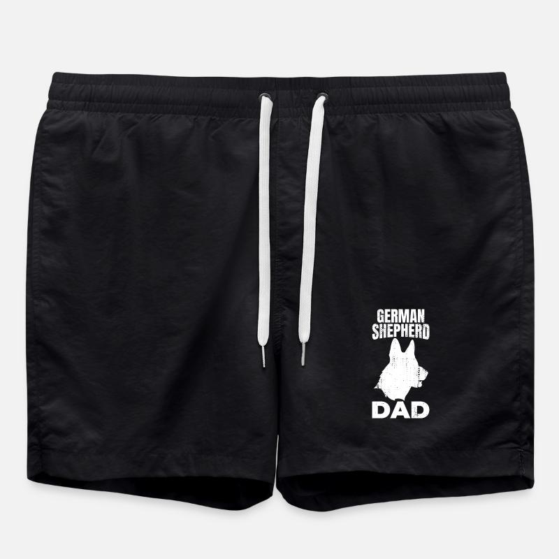 German Shepherd Dad - Swim Trunks - black