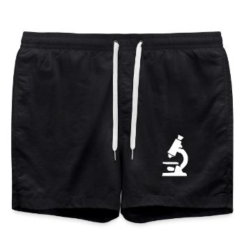 Microscope Science Symbol Gift - Swim Trunks - black - Front - AI Model Male 185 light (185cm)