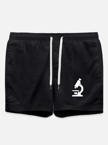 Microscope Science Symbol Gift - Swim Trunks - black