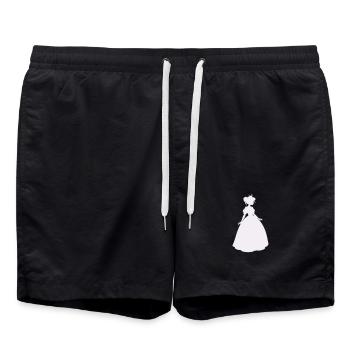 Silhouette de princesse en robe de bal - Short de bain - noir - Devant - AI Model Male 185 light (185cm)