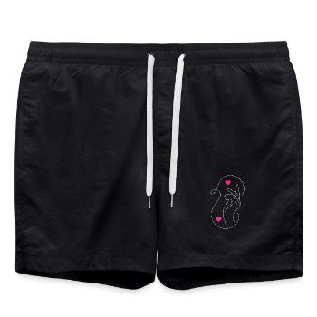 Tender Love : Hands & Hearts Design - Short de bain - noir - Devant - AI Model Male 185 light (185cm)