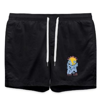 KOLIBRIS SIND SEHR COOLE KLEINE KERLE - Badeshorts - Schwarz - Vorne - AI Model Male 185 light (185cm)