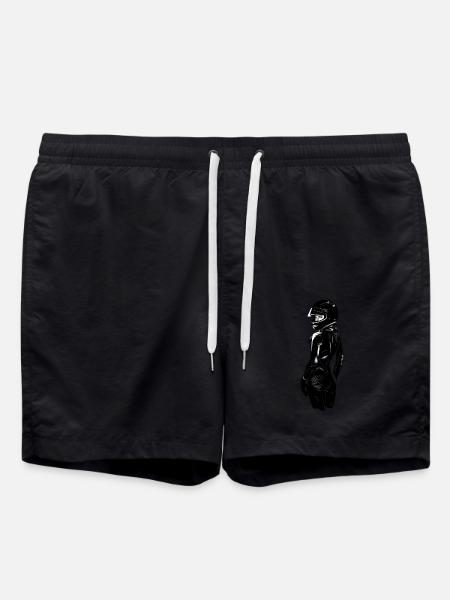 Motorradfahrerin Motorrad für eine - Badeshorts - Schwarz
