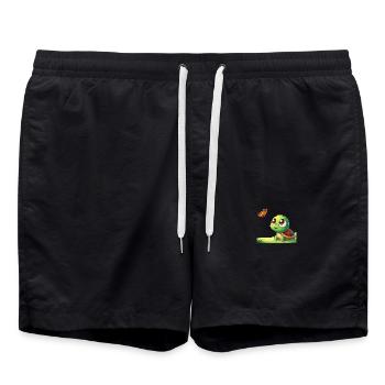 Tortue Cartoon 2 - Short de bain - noir - Devant - AI Model Male 185 light (185cm)