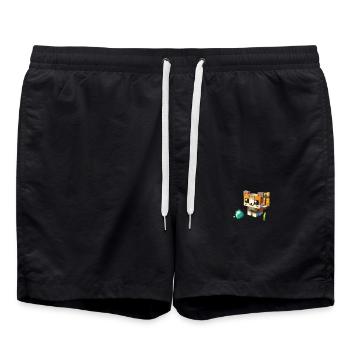 Chat Pixel - Short de bain - noir - Devant - AI Model Male 185 light (185cm)