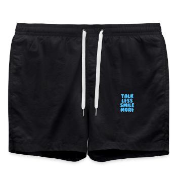 Talk less smile more light blue - Swim Trunks - black - Front - AI Model Male 185 light (185cm)