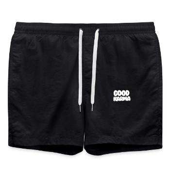 Bon Karma Blanc - Short de bain - noir - Devant - AI Model Male 185 light (185cm)