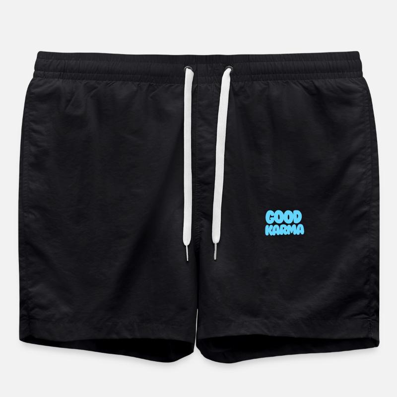 Good Karma light blue - Swim Trunks - black