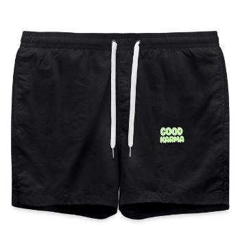 Bon Karma vert clair - Short de bain - noir - Devant - AI Model Male 185 light (185cm)