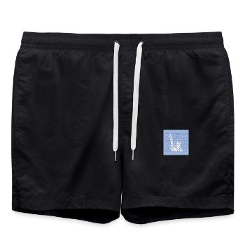 New York City - Badeshorts - Schwarz - Vorne - AI Model Male 185 light (185cm)