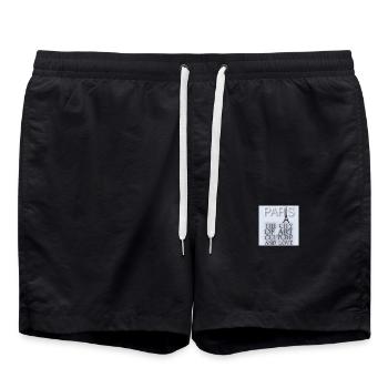Paris - Badeshorts - Schwarz - Vorne - AI Model Male 185 light (185cm)