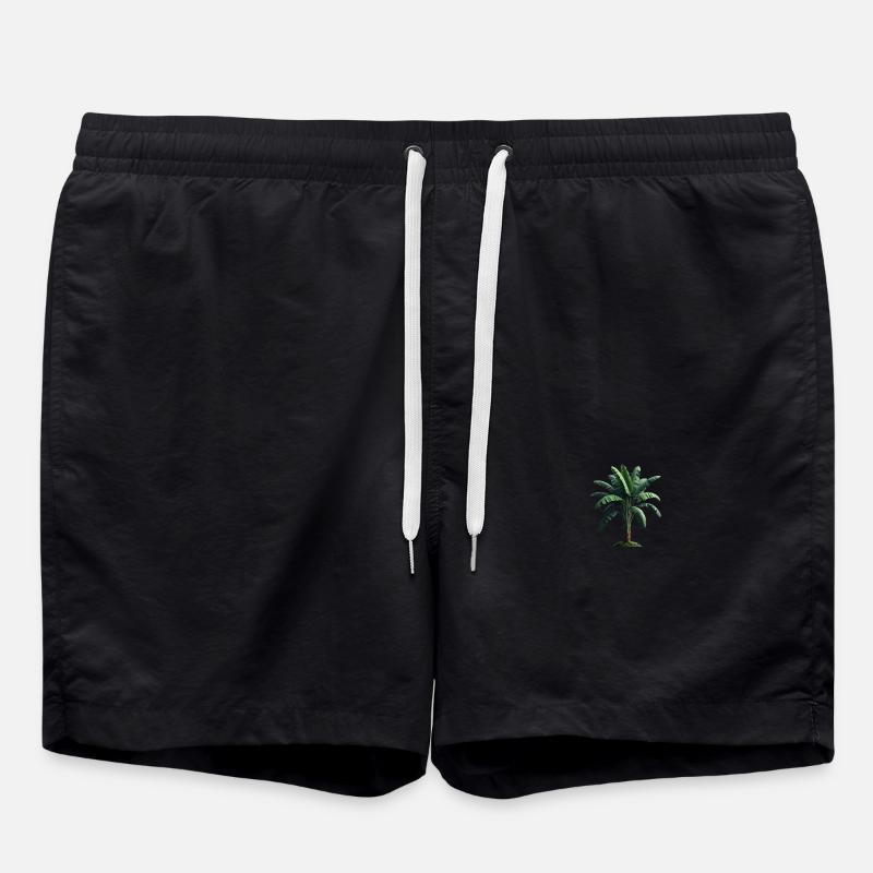 Banana palm - Swim Trunks - black