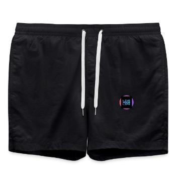 Live your Life - Badeshorts - Schwarz - Vorne - AI Model Male 185 light (185cm)