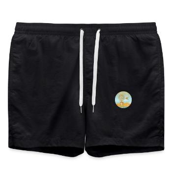 Moulin à vent - Baléares - Short de bain - noir - Devant - AI Model Male 185 light (185cm)
