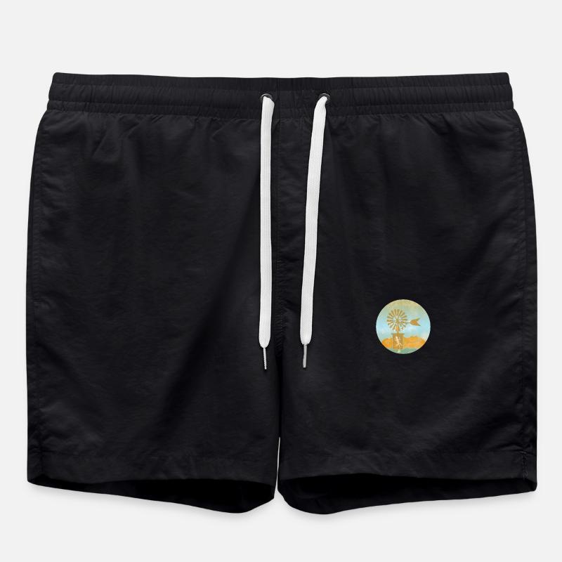 Windmill - Balearic Islands - Swim Trunks - black