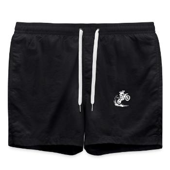 Off-road machine in deck - Swim Trunks - black - Front - AI Model Male 185 light (185cm)