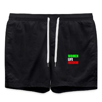 Women life freedom - Short de bain - noir - Devant - AI Model Male 185 light (185cm)