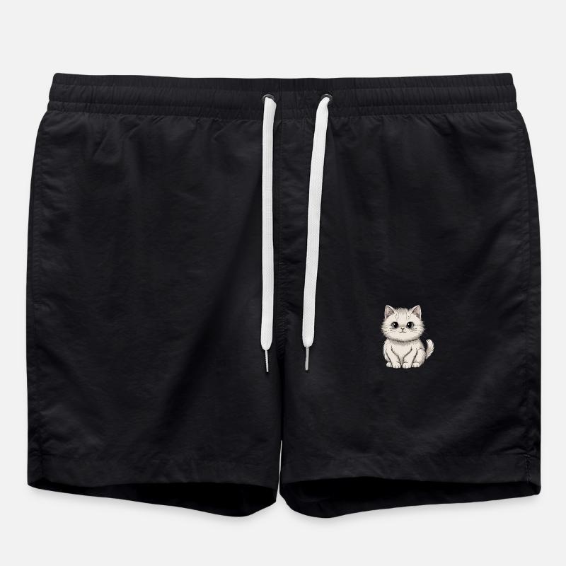 Chat persan - Short de bain - noir