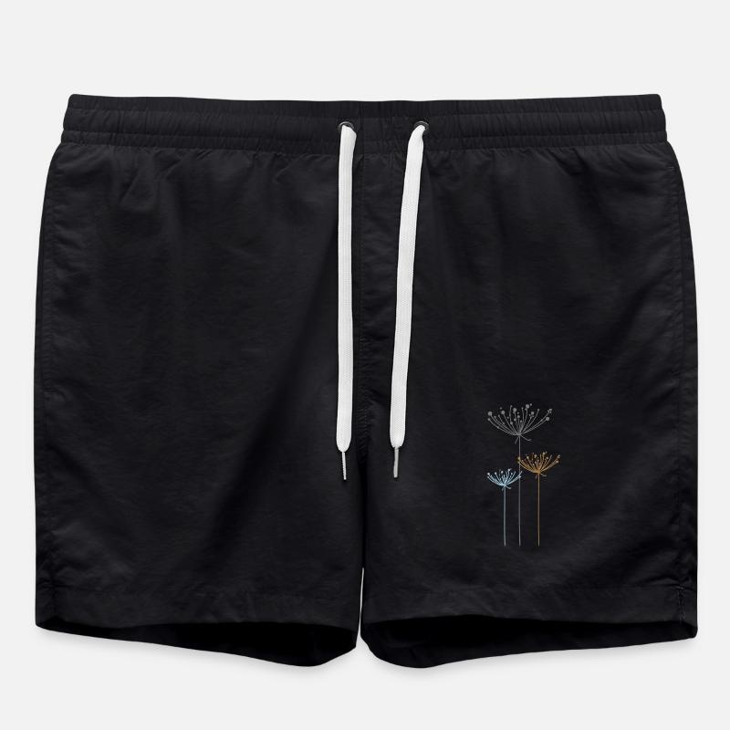 Fleur - Plante - Fleur - Short de bain - noir