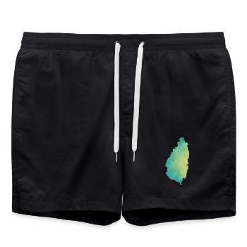 Saint Lucia - Swim Trunks - black - Front - AI Model Male 185 light (185cm)