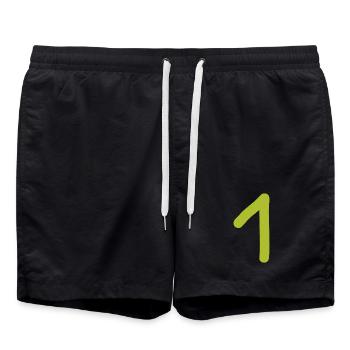 1 numéro un Zah grünl anniversaire - Short de bain - noir - Devant - AI Model Male 185 light (185cm)