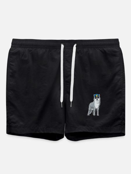 Wolf Policeman Sunglasses Police - Swim Trunks - black