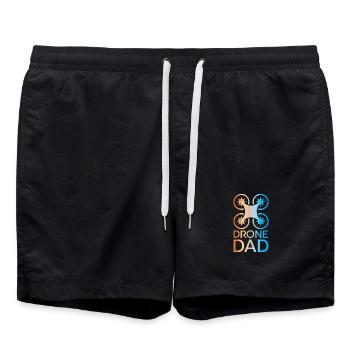 Drone papa couleurs Icône pilote de drone icône logo - Short de bain - noir - Devant - AI Model Male 185 light (185cm)