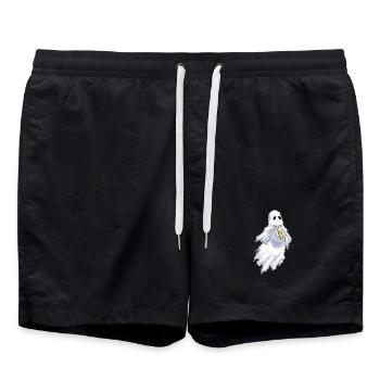 Banane fantôme d’Halloween - Short de bain - noir - Devant - AI Model Male 185 light (185cm)