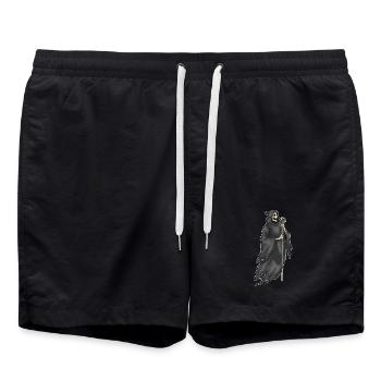 Grim Reaper Halloween Singing - Swim Trunks - black - Front - AI Model Male 185 light (185cm)