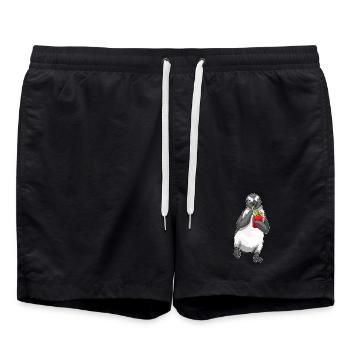 Pingouin frites - Short de bain - noir - Devant - AI Model Male 185 light (185cm)